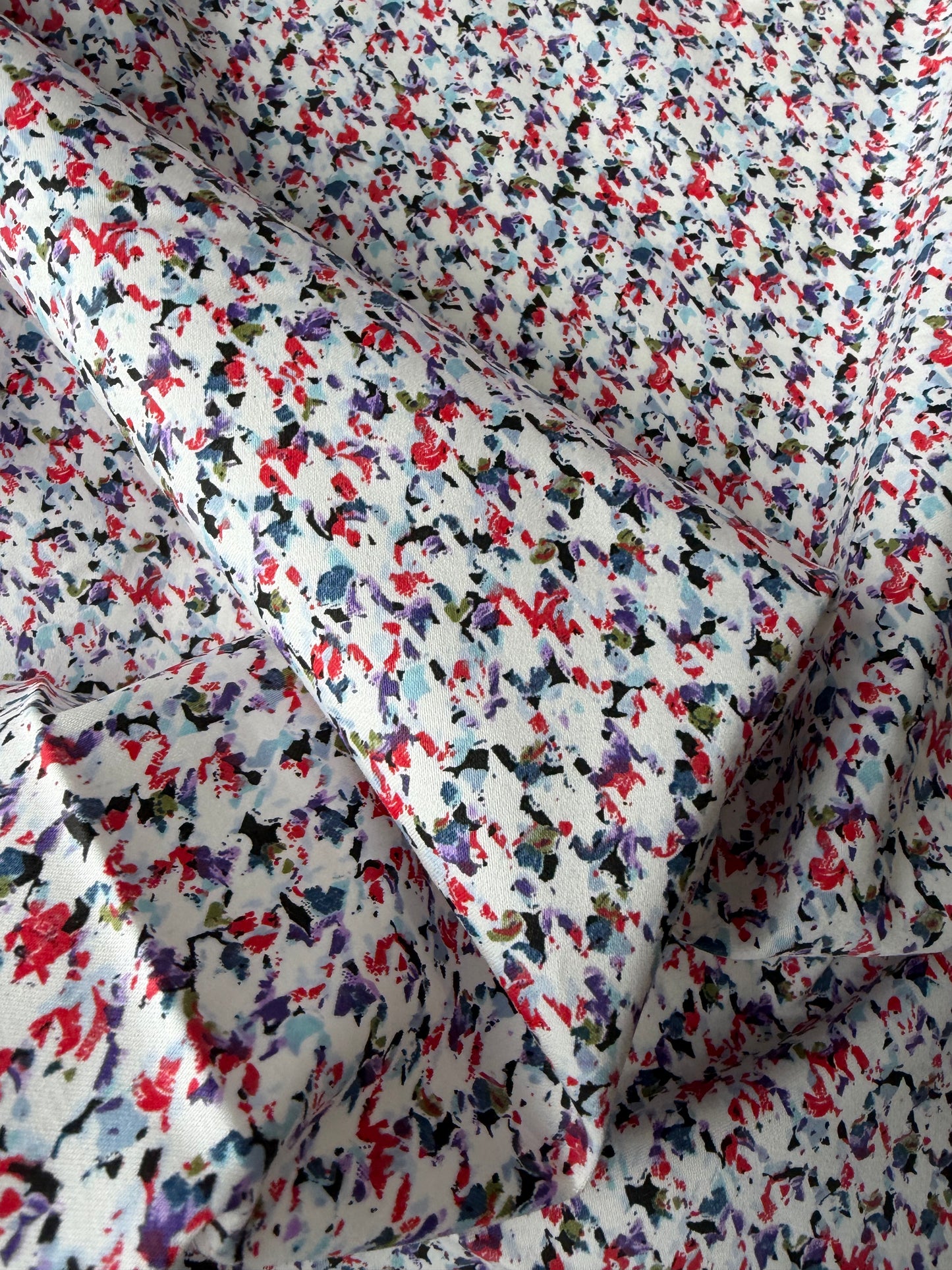 BOB 016 cotton satin stretch funky pied de poule