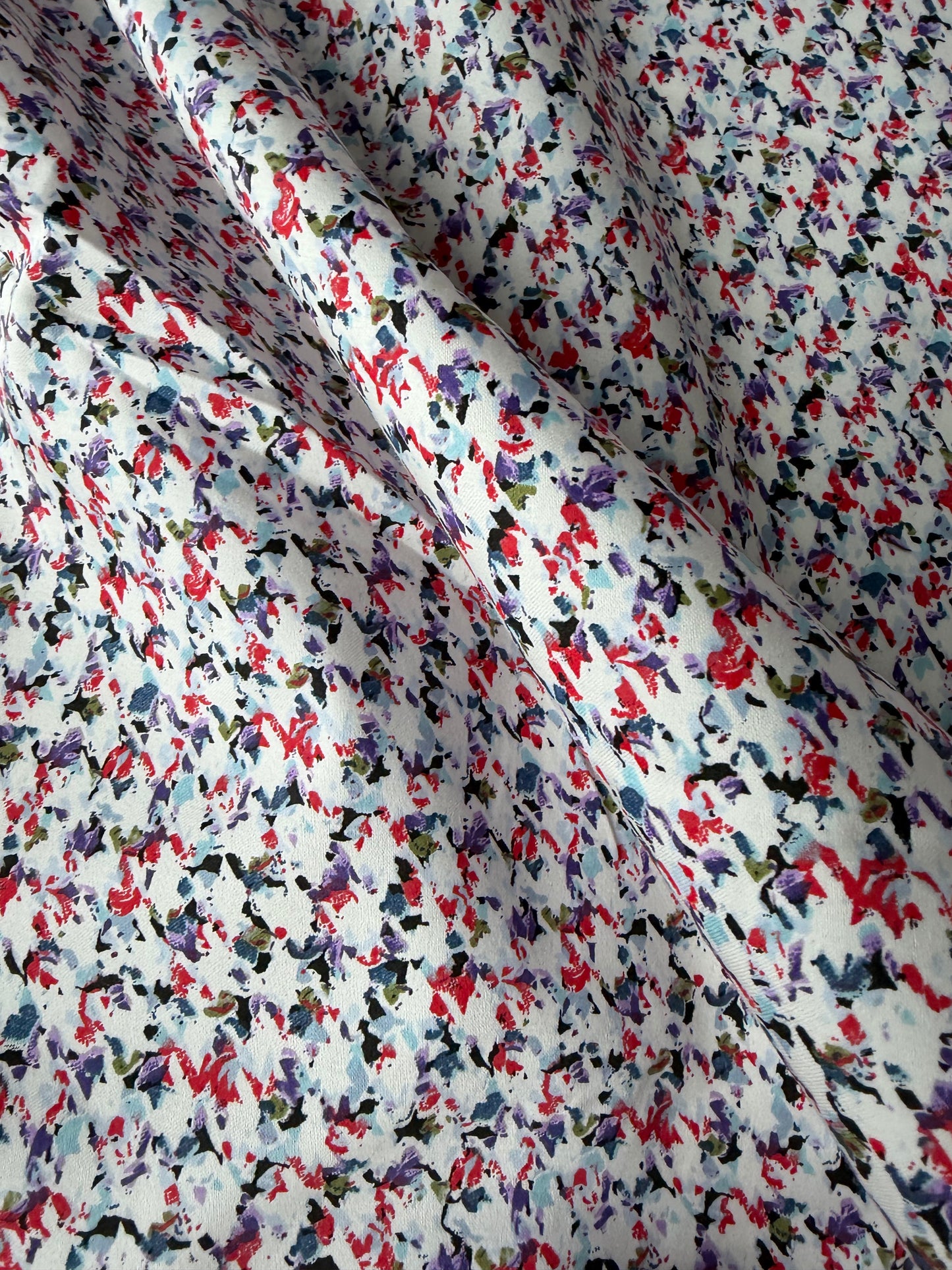 BOB 016 cotton satin stretch funky pied de poule
