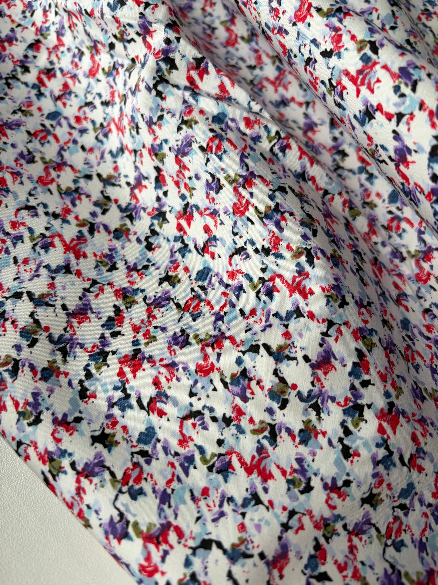 BOB 016 cotton satin stretch funky pied de poule