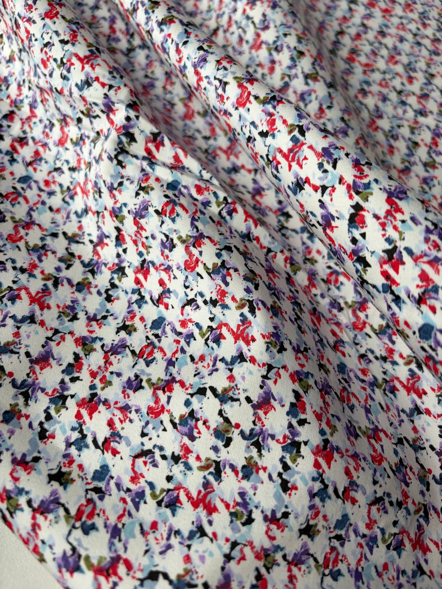 BOB 016 cotton satin stretch funky pied de poule