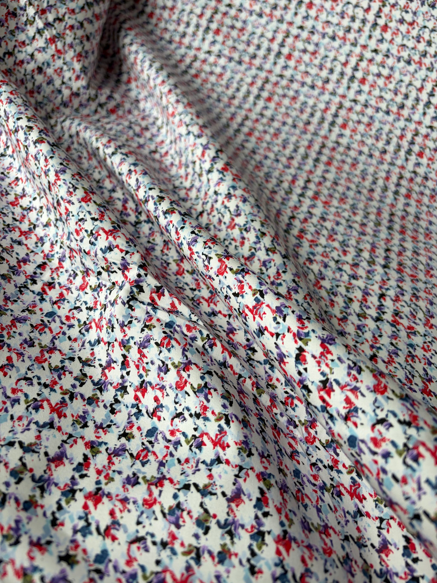 BOB 016 cotton satin stretch funky pied de poule