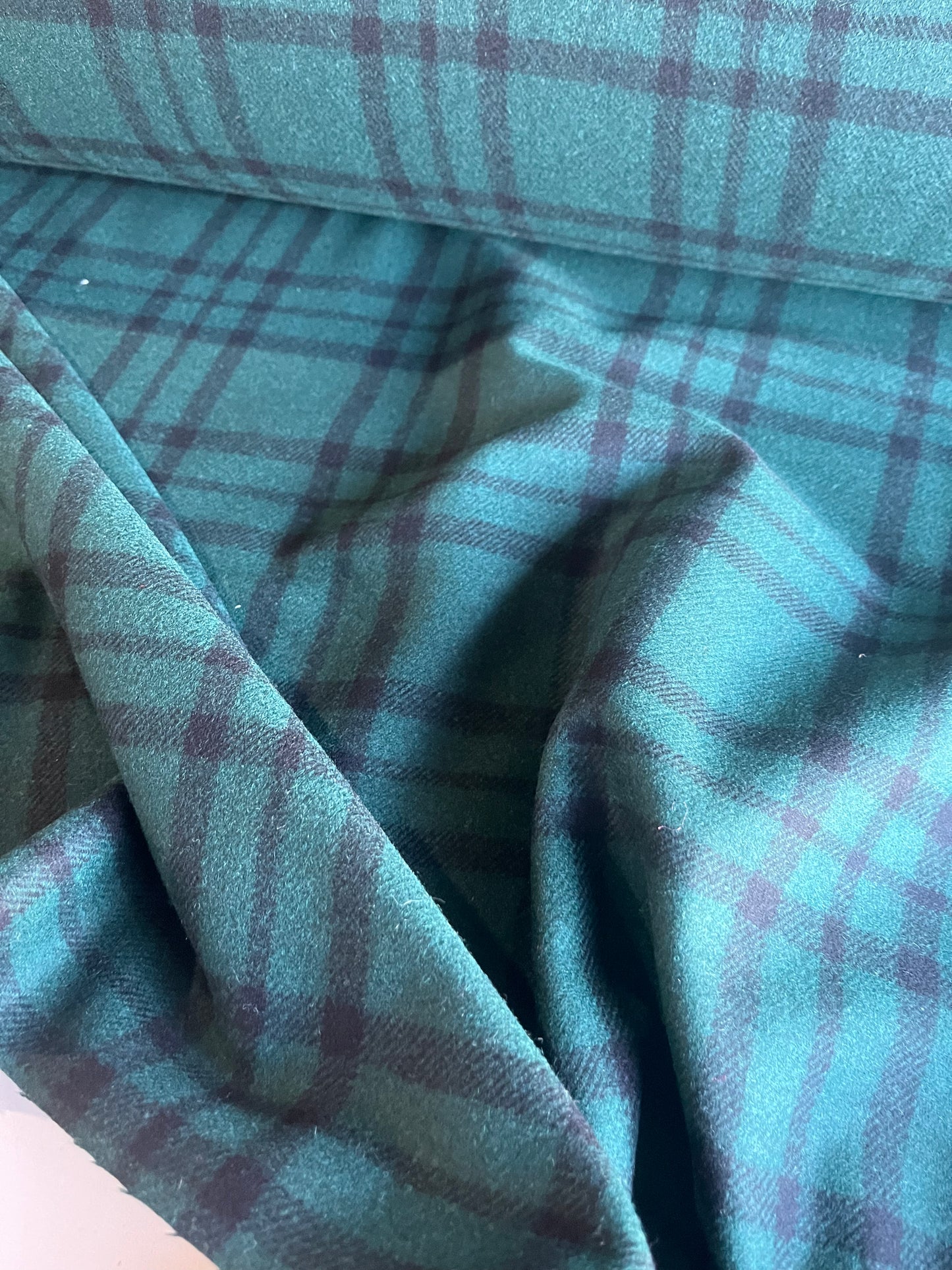 KAREN 004  heavy wool check verde/nero