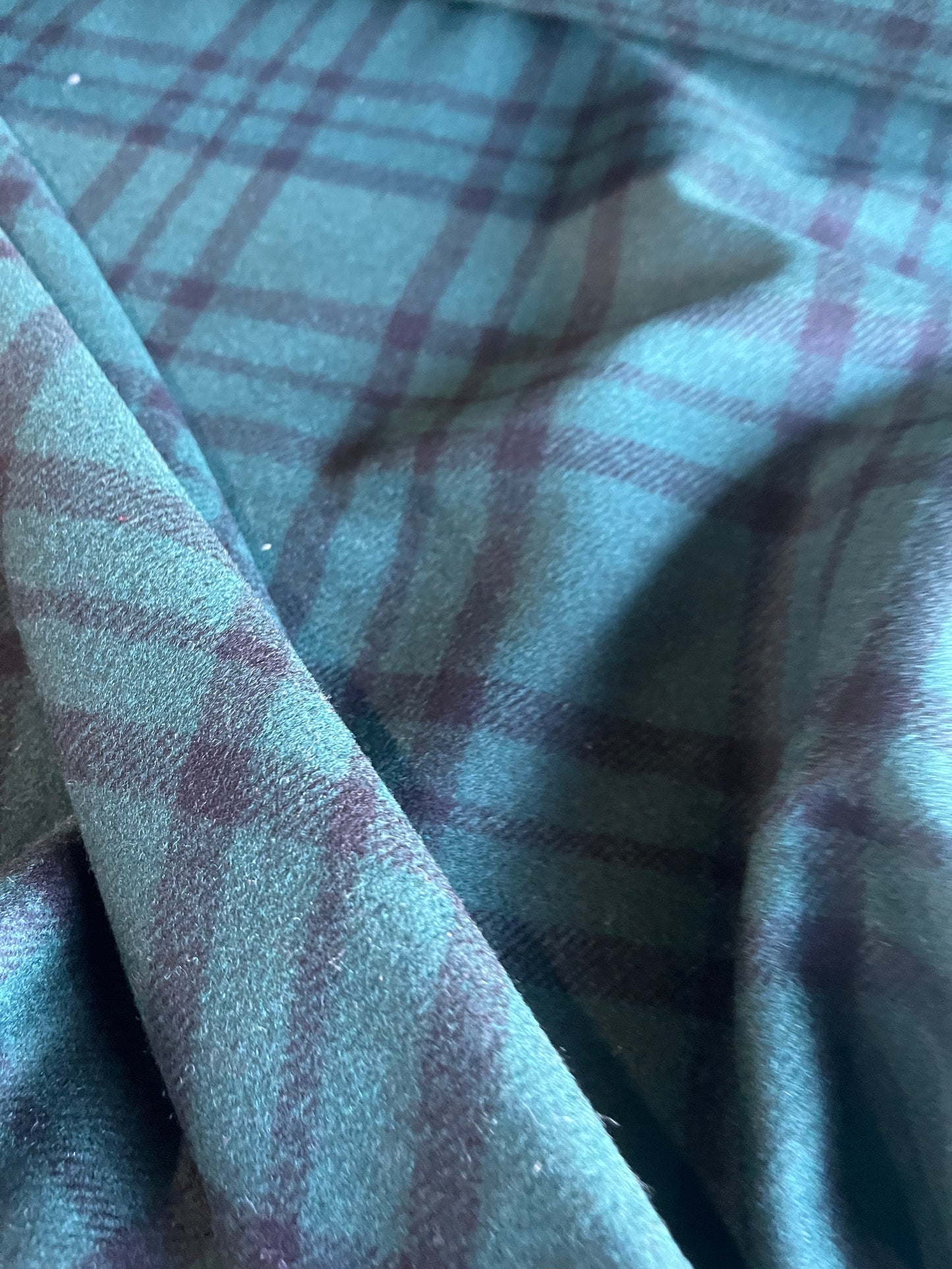 KAREN 004  heavy wool check verde/nero