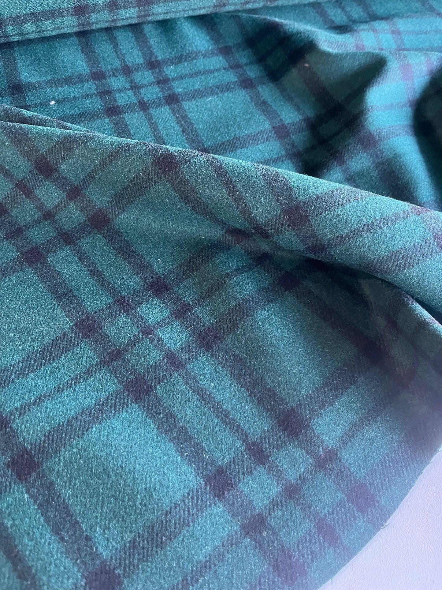 KAREN 004  heavy wool check verde/nero