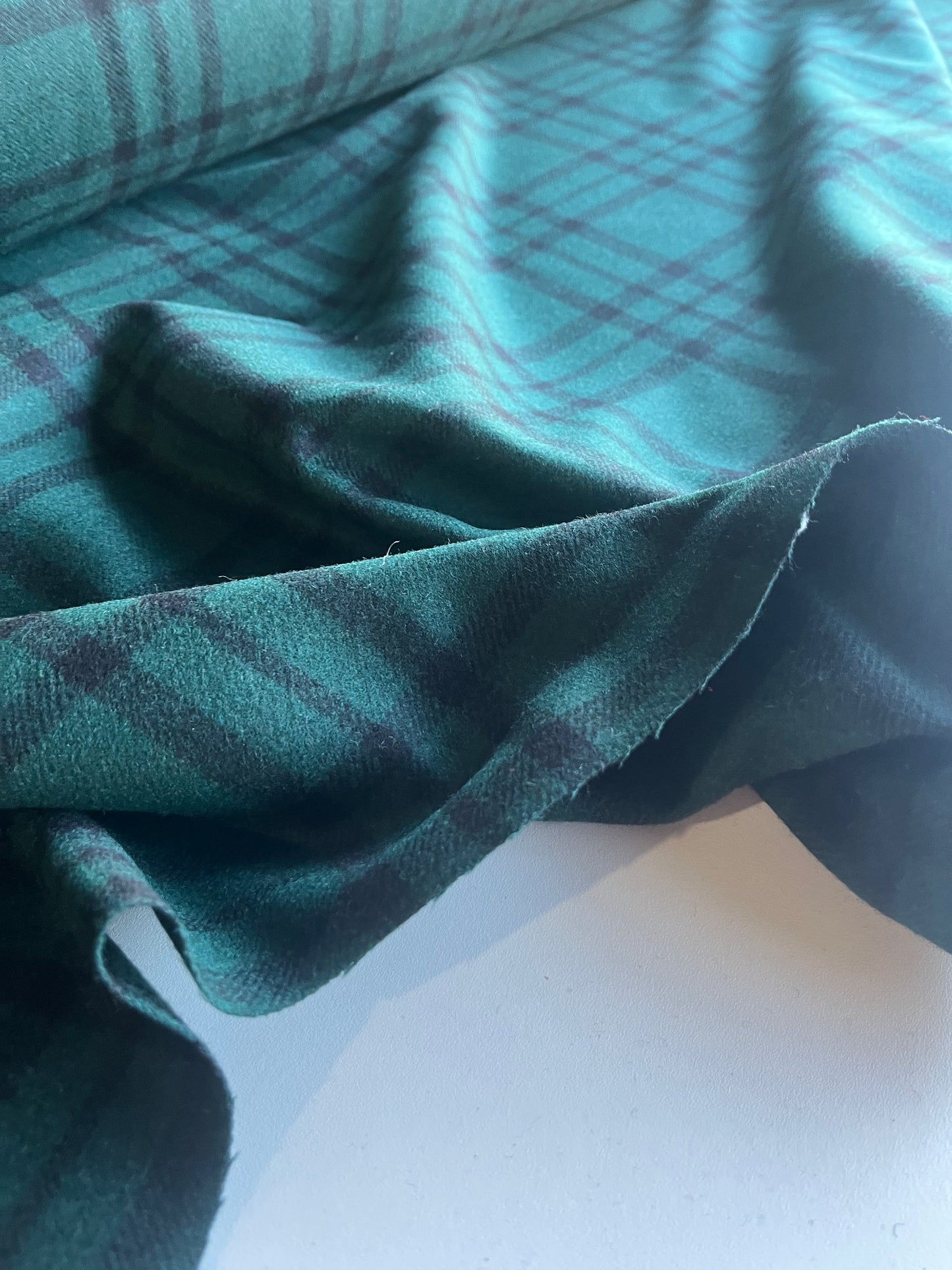 KAREN 004  heavy wool check verde/nero