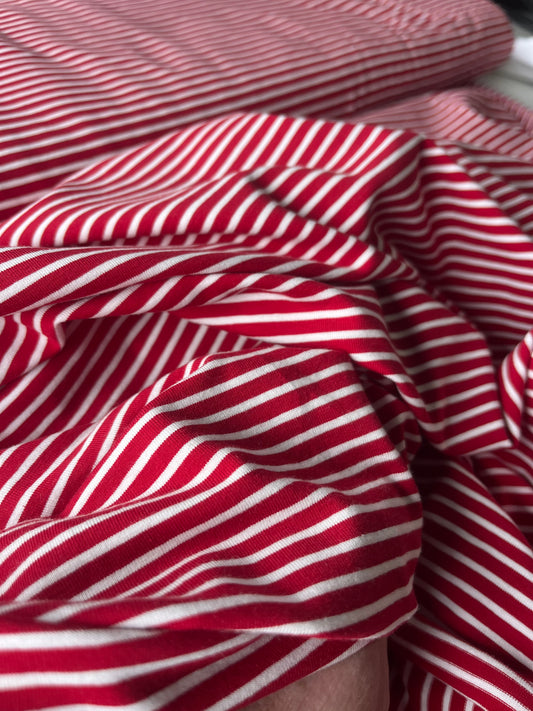 ALESSIA 021 cotton jersey stripes red/white