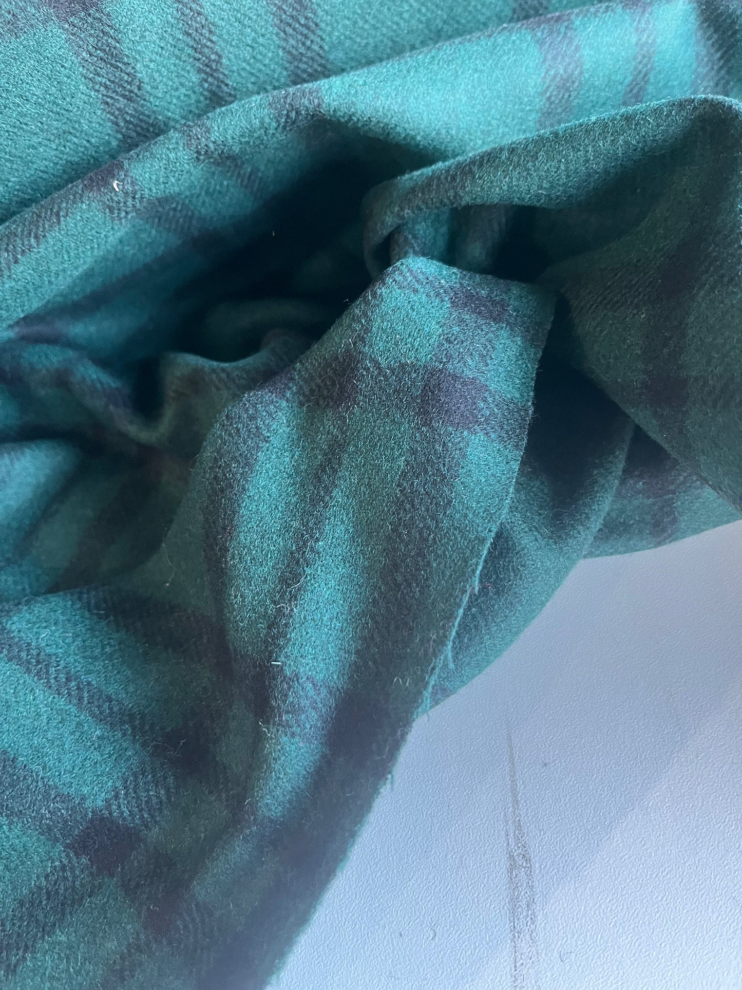 KAREN 004  heavy wool check verde/nero