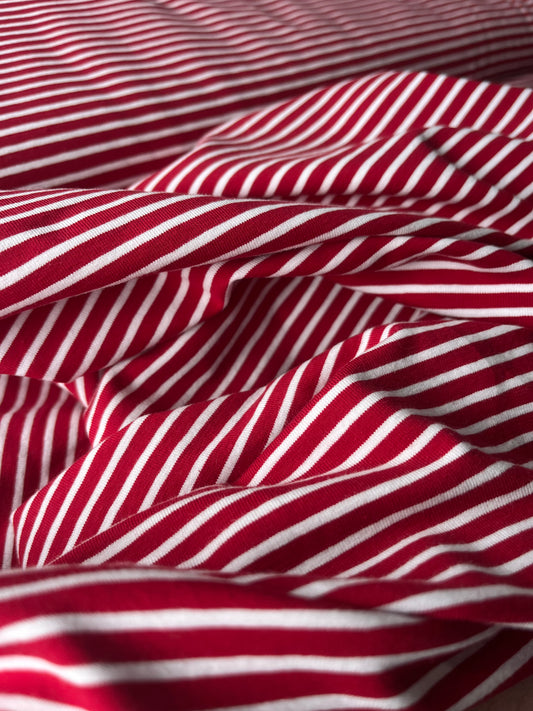 ALESSIA 021 cotton jersey stripes red/white