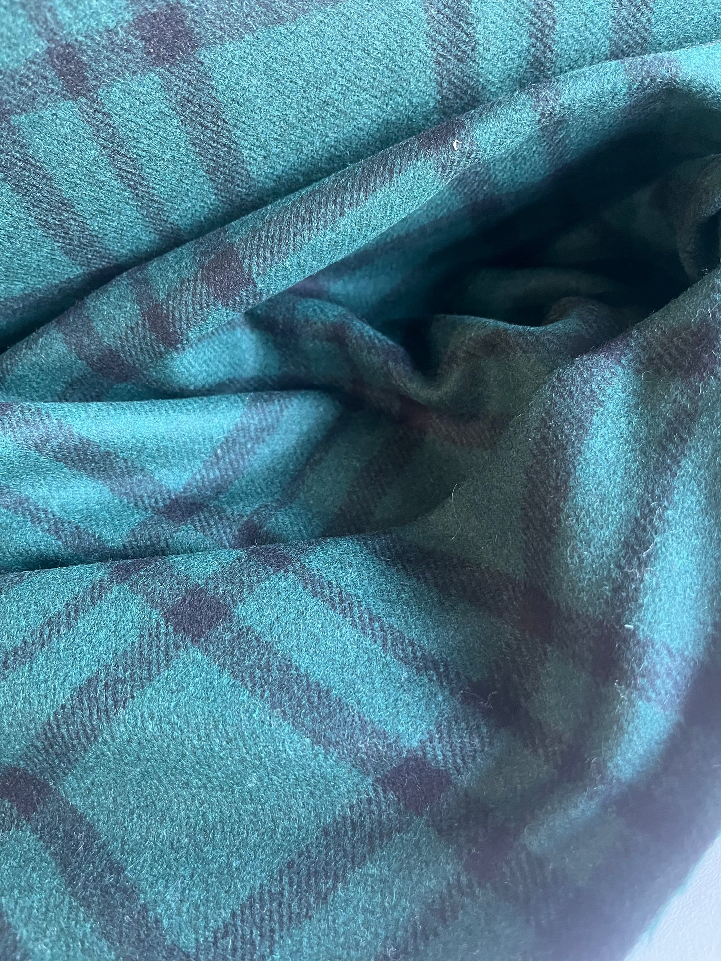 KAREN 004  heavy wool check verde/nero