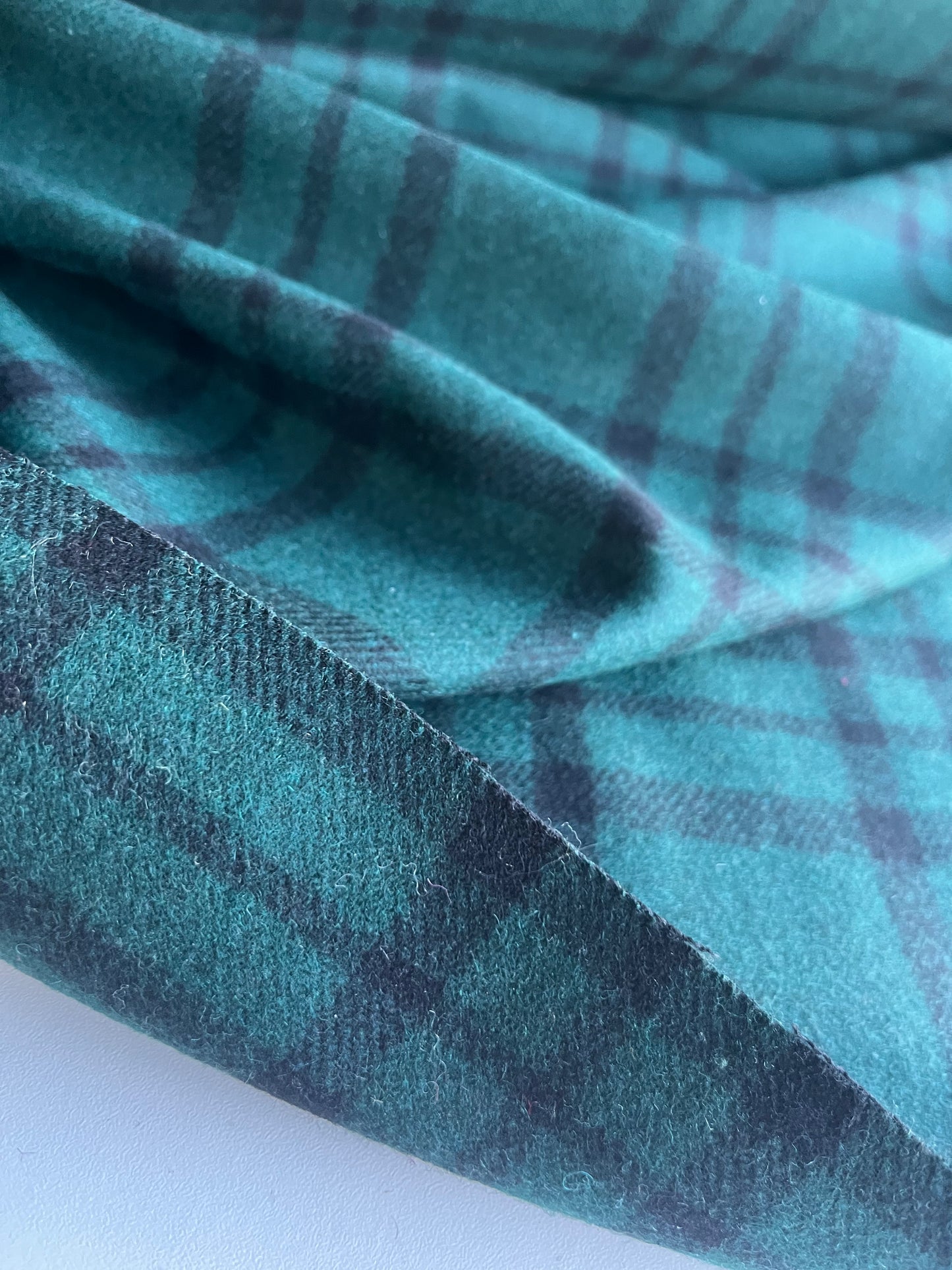 KAREN 004  heavy wool check verde/nero