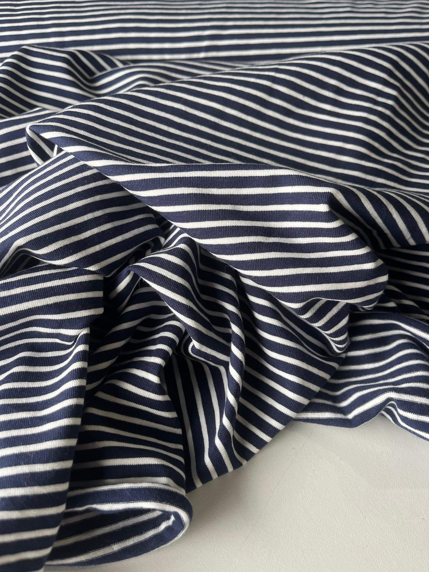 ALESSIA 022 cotton jersey stripes navy/white