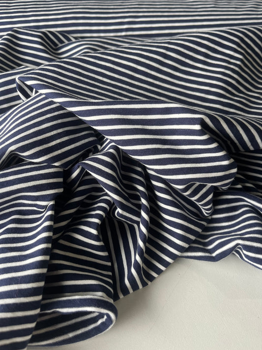 ALESSIA 022 cotton jersey stripes navy/white