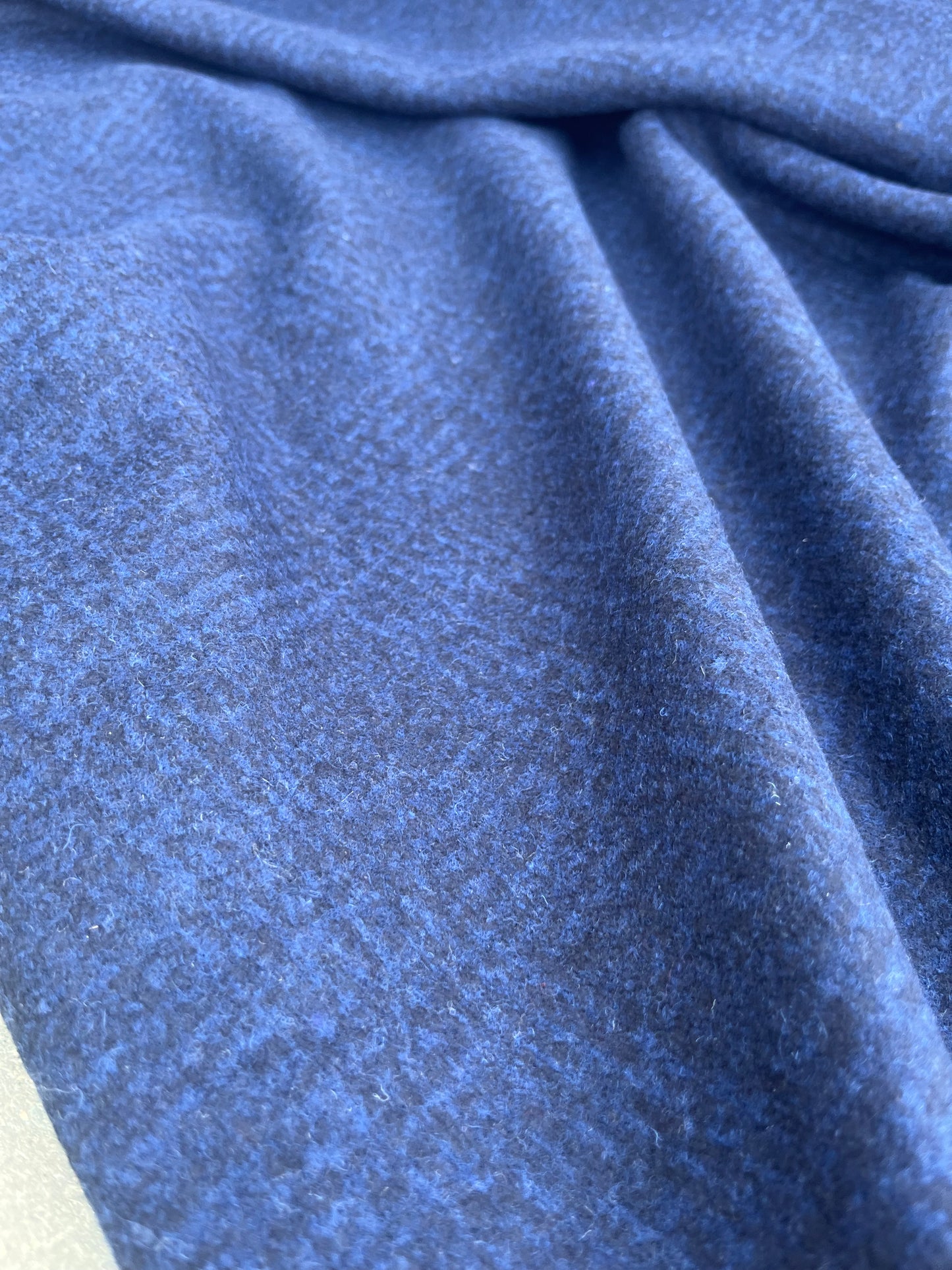 JUSTIN 013 boiled wool check navy/cobalt
