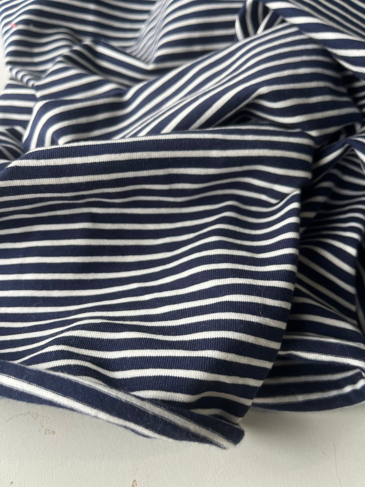 ALESSIA 022 cotton jersey stripes navy/white