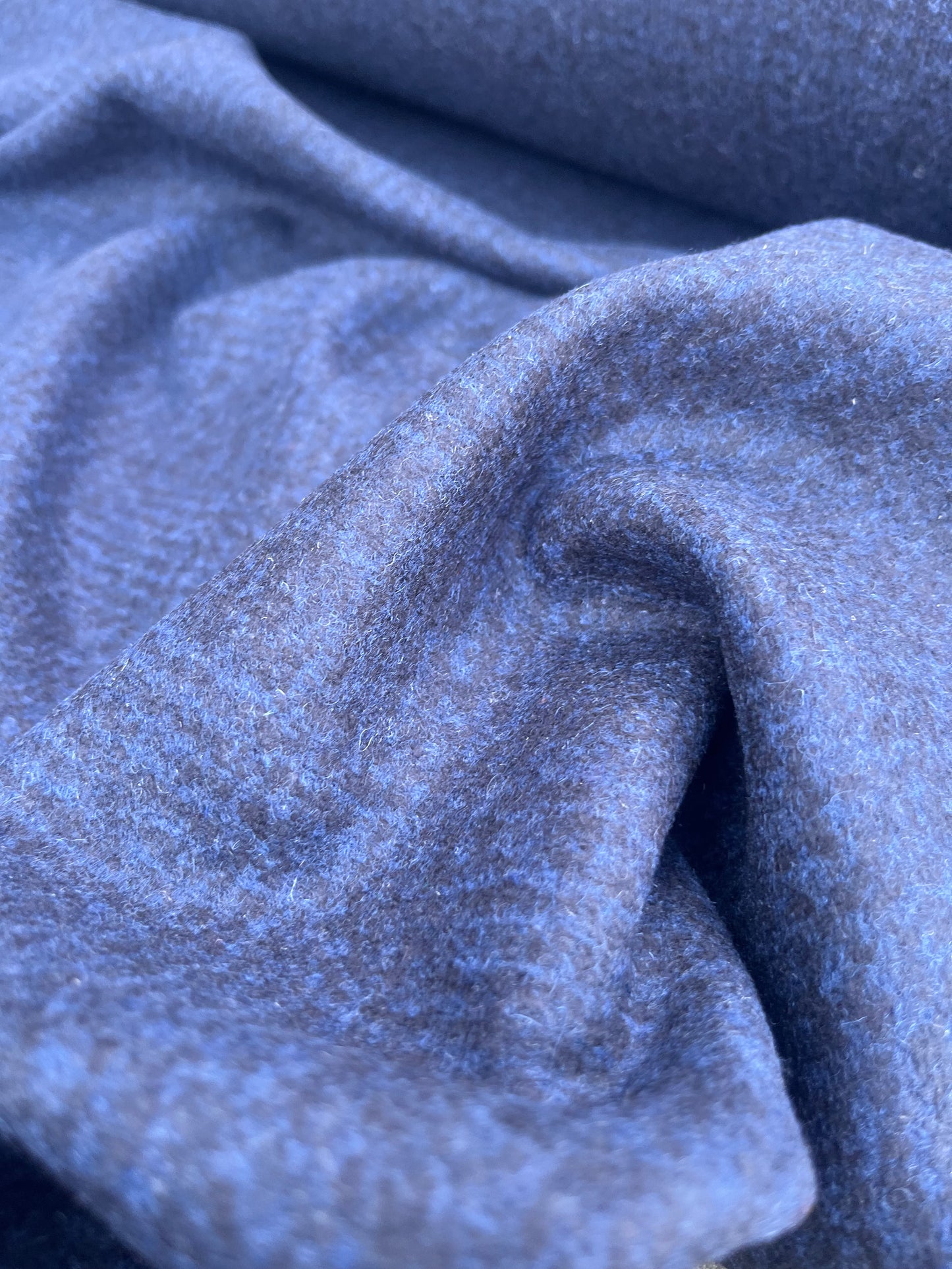 JUSTIN 013 boiled wool check navy/cobalt