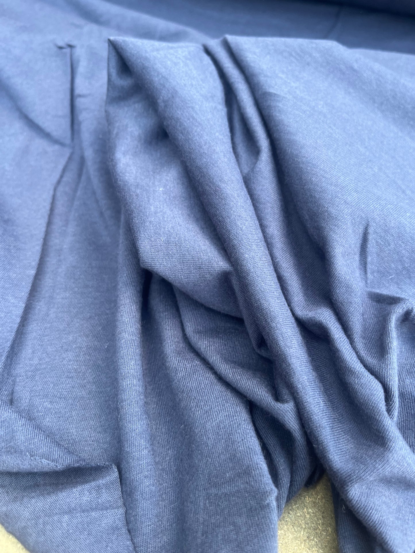 JUSTIN 014 cotton wool jersey washed indigo