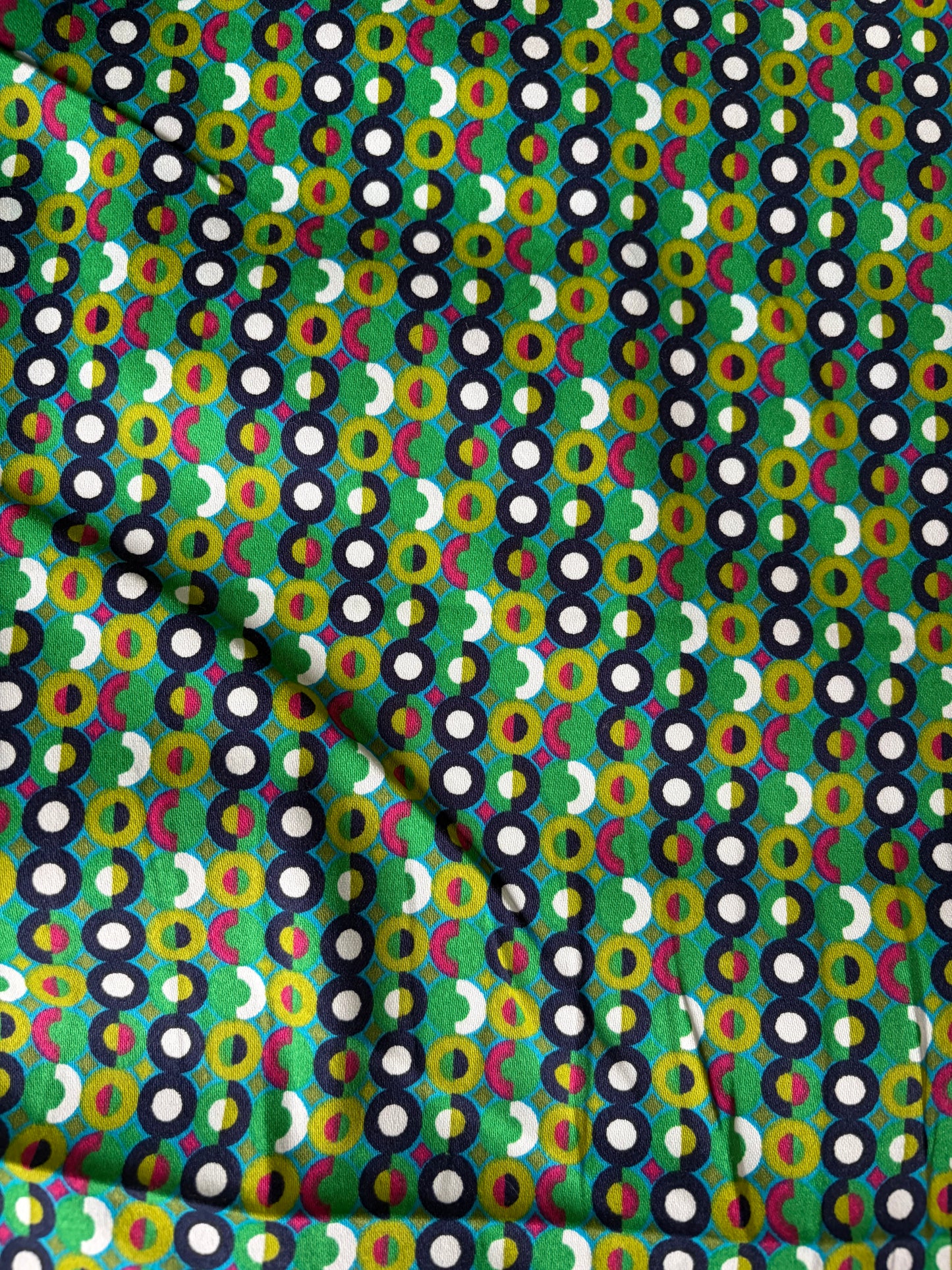 BOB 020 cotton satin stretch green rounds