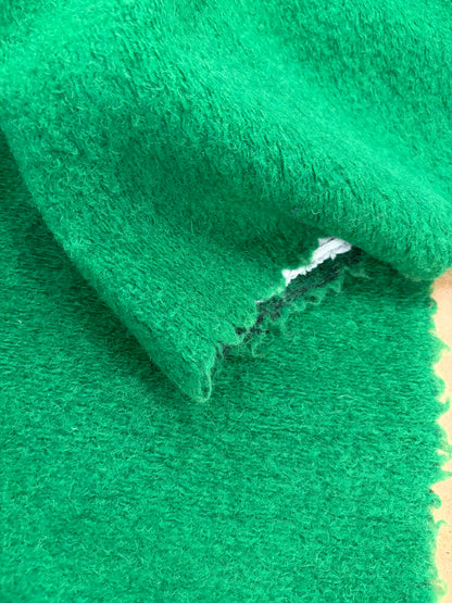 TASHA 020 grass green boiled wool with fused lining