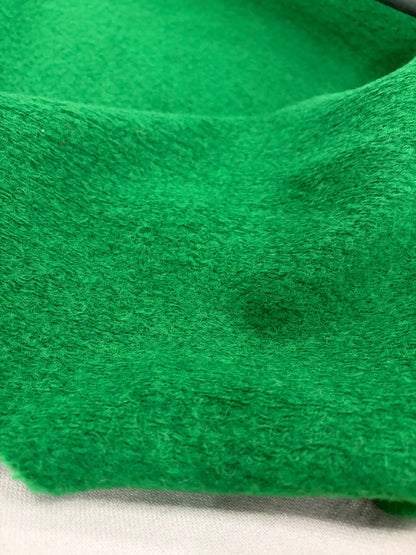 TASHA 020 grass green boiled wool with fused lining