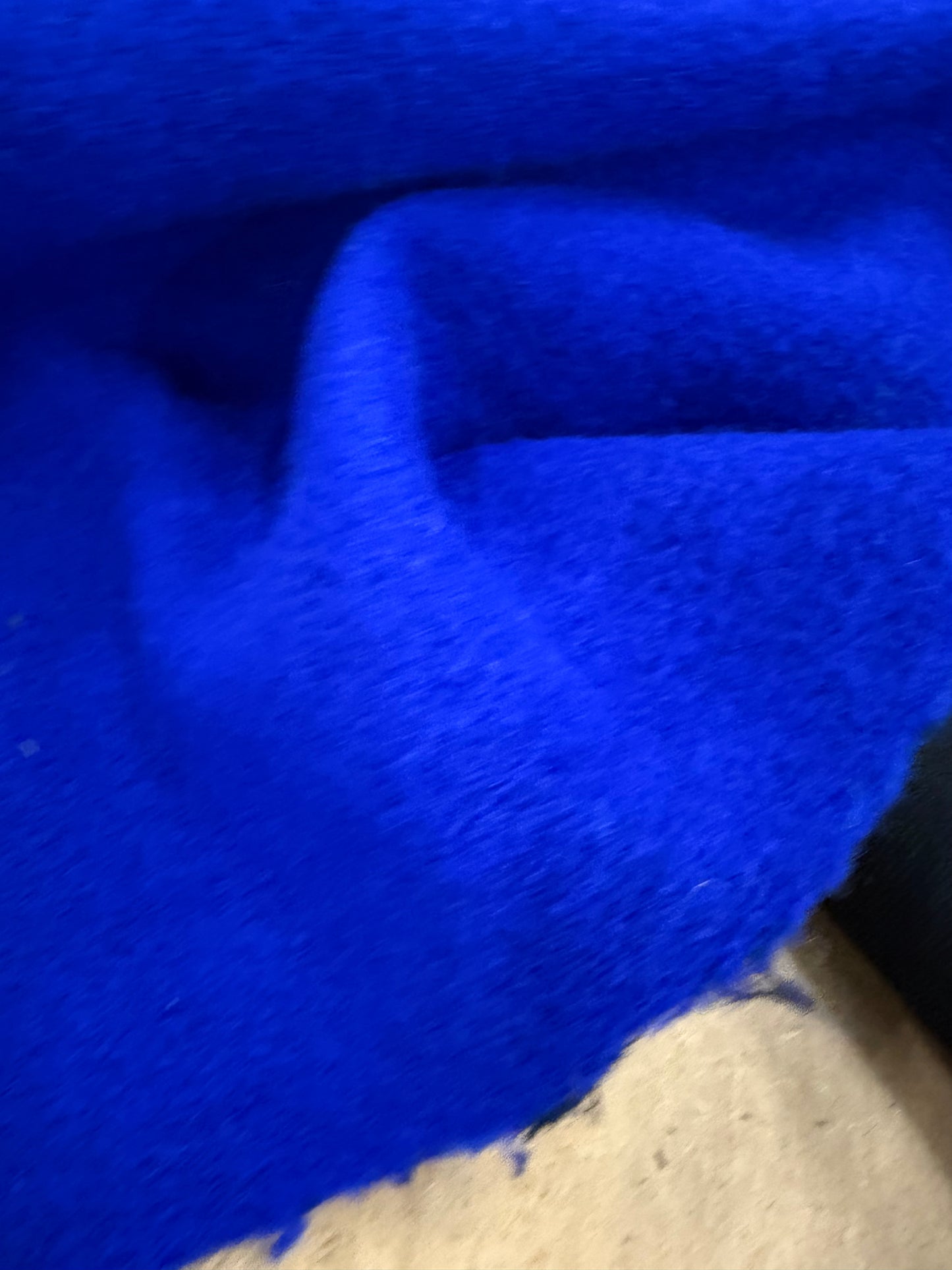 TASHA 021 electric blue  boiled wool with fused lining