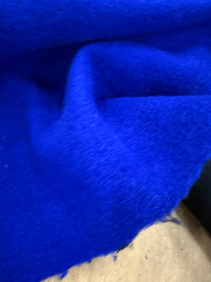 TASHA 021 electric blue  boiled wool with fused lining