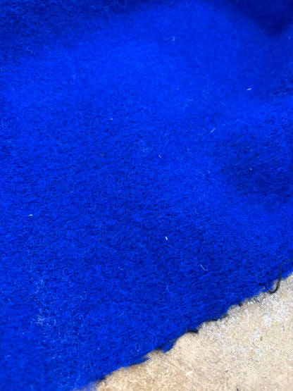TASHA 021 electric blue  boiled wool with fused lining