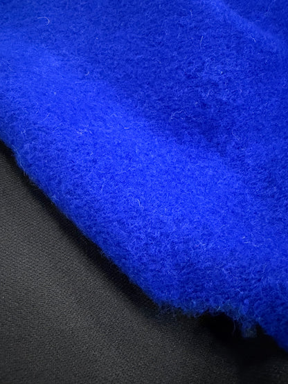 TASHA 021 electric blue  boiled wool with fused lining