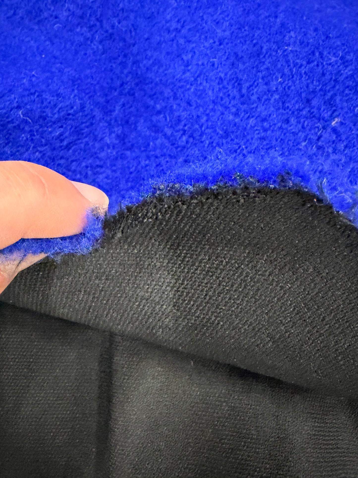 TASHA 021 electric blue  boiled wool with fused lining