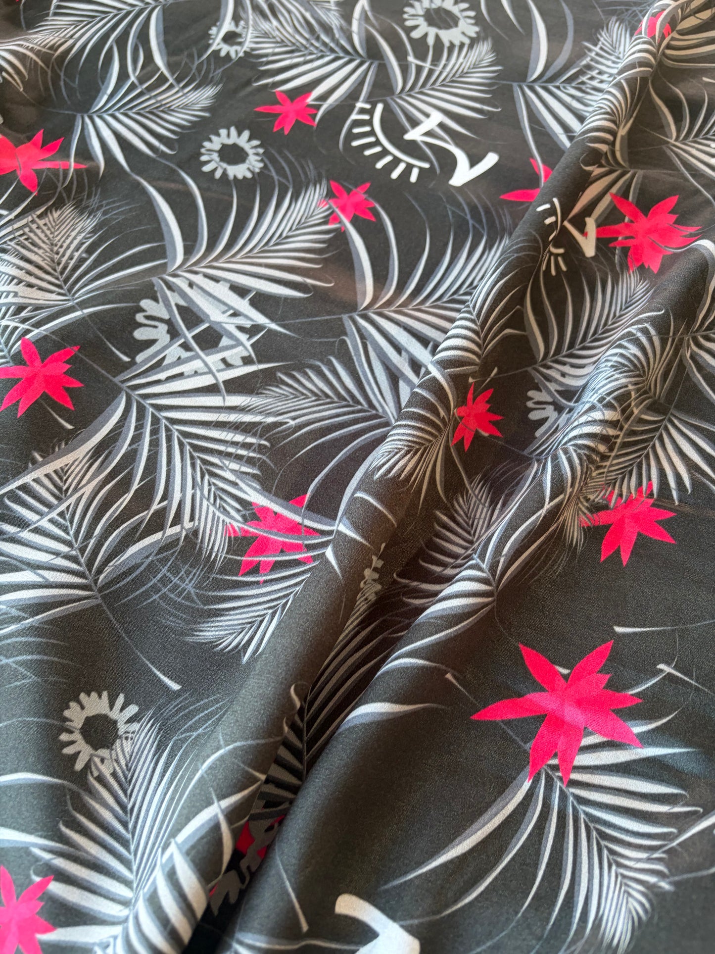 BOB 024 viscose satin flowerprint