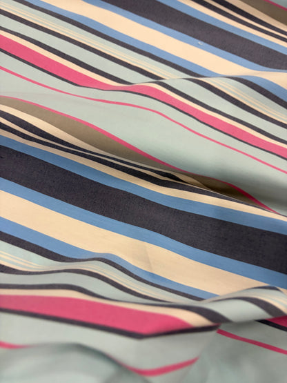 TASHA 025 cotton colourwoven barré striped shirting fabric