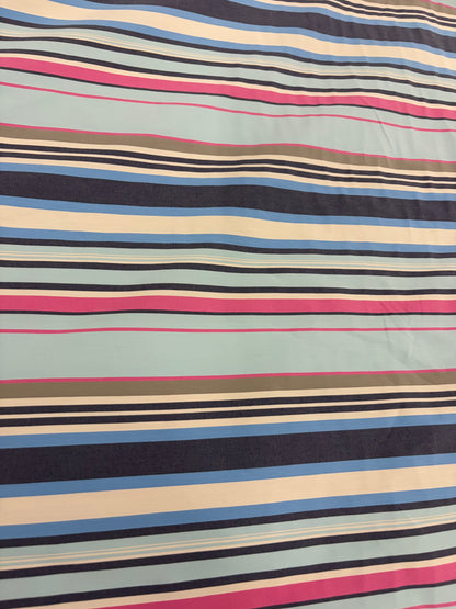 TASHA 025 cotton colourwoven barré striped shirting fabric
