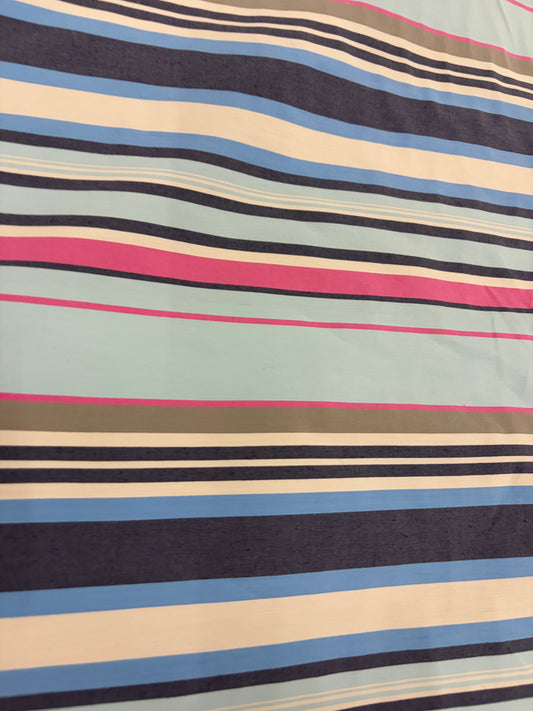 TASHA 025 cotton colourwoven barré striped shirting fabric