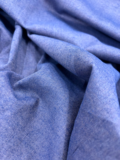 TASHA 026 salmon/navy cotton shirting twill
