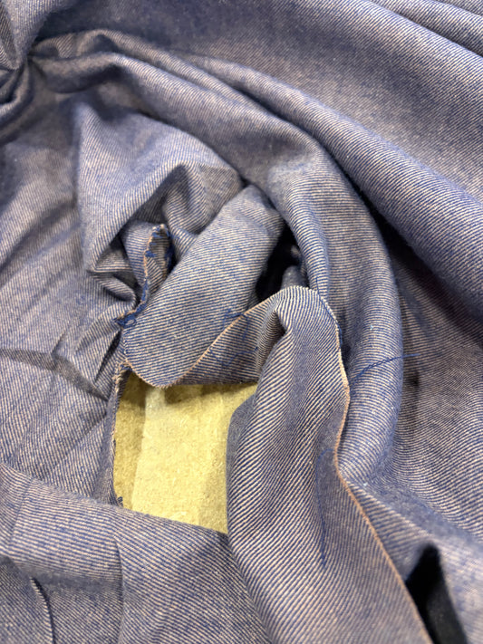 TASHA 026 salmon/navy cotton shirting twill