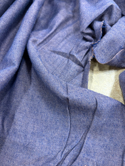 TASHA 026 salmon/navy cotton shirting twill