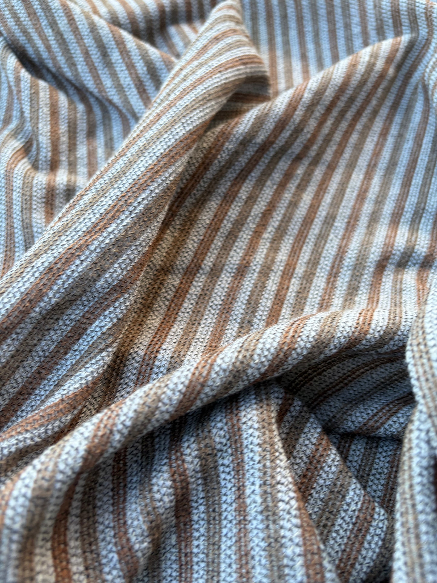 BURNS 006 brown/khaky striped cotton jersey