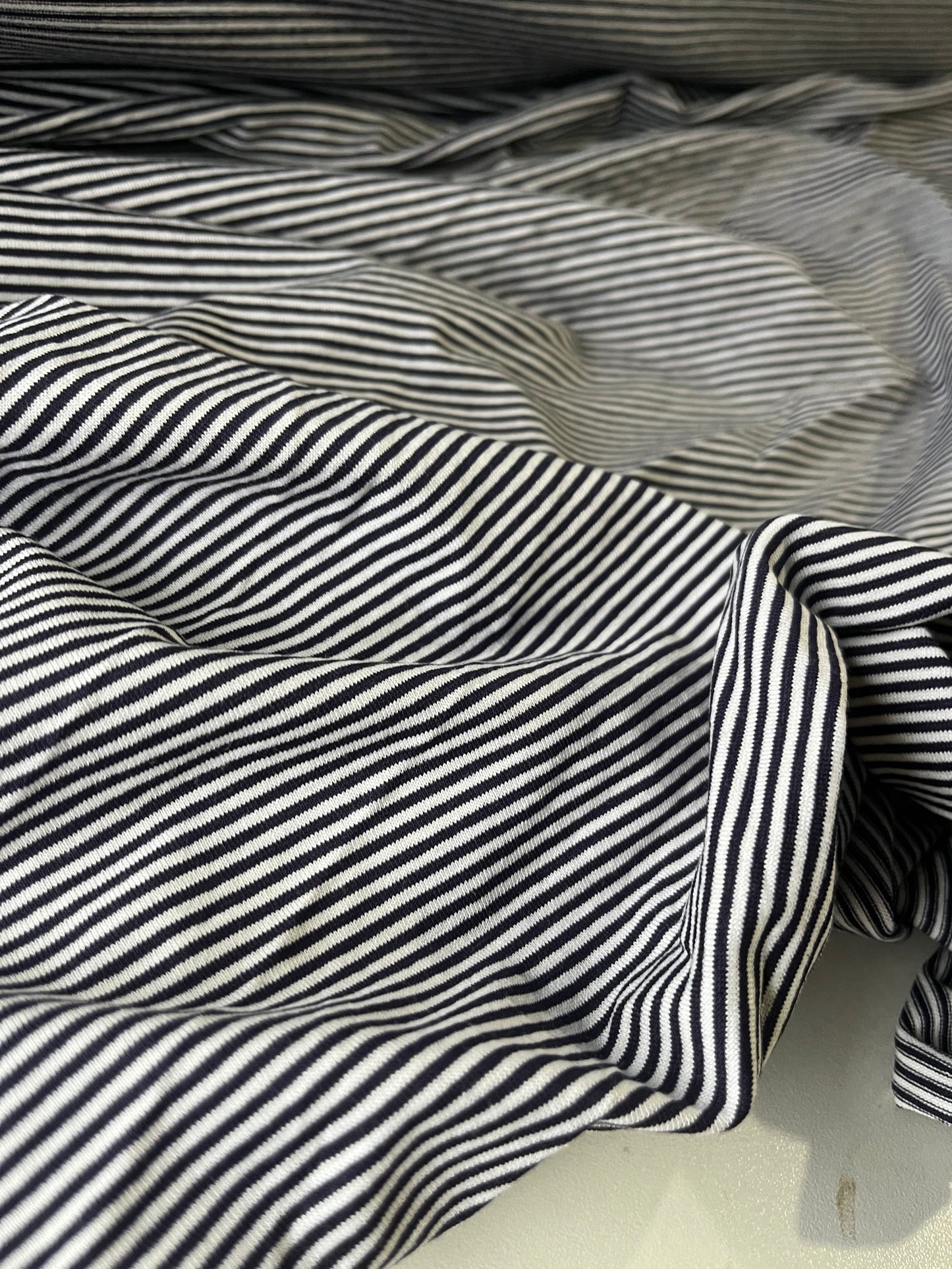 BLUE ZONE 015 cotton jersey pinstripes