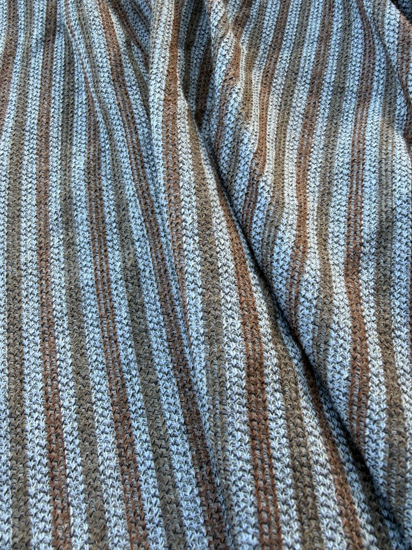 BURNS 006 brown/khaky striped cotton jersey