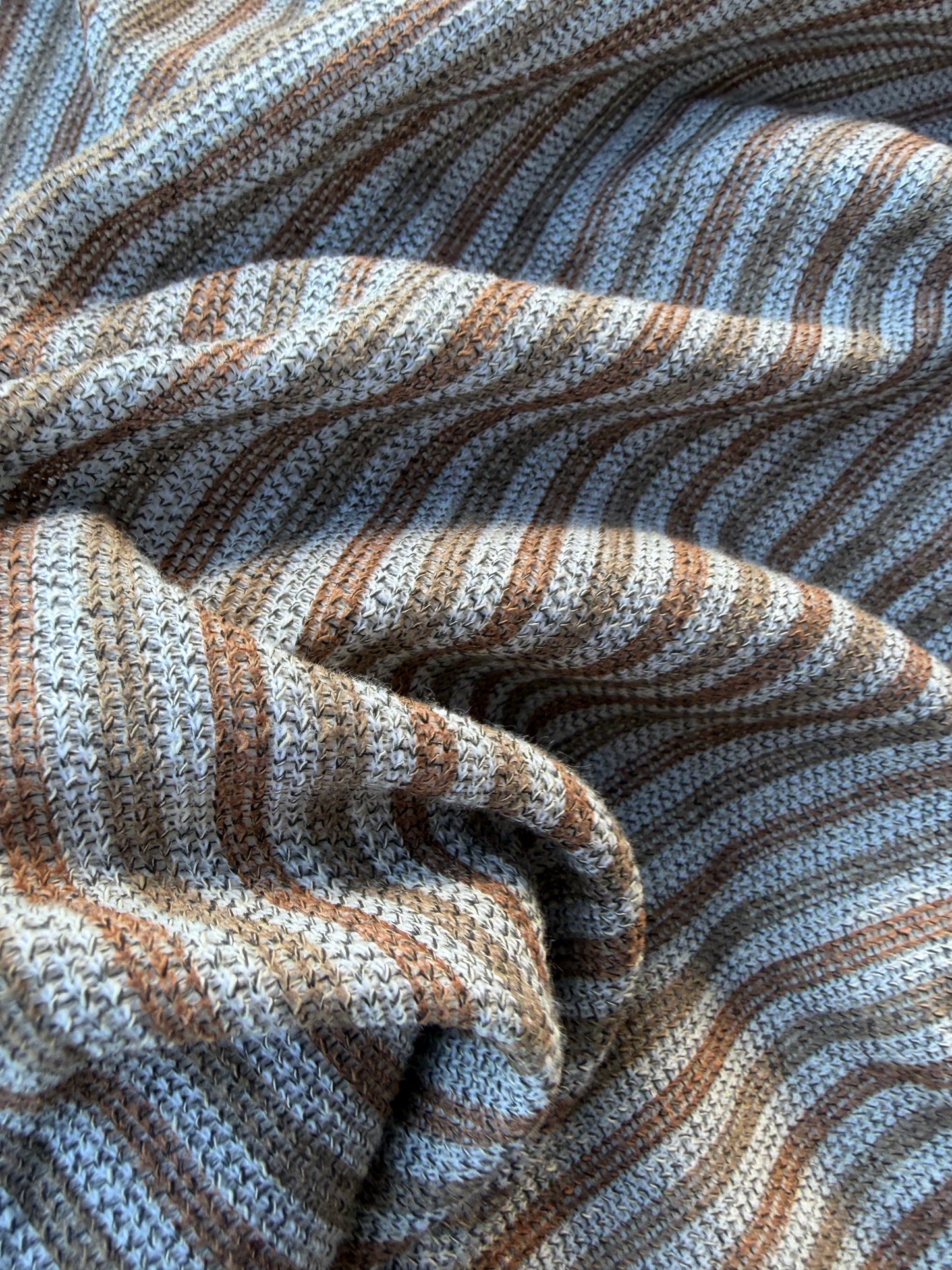 BURNS 006 brown/khaky striped cotton jersey