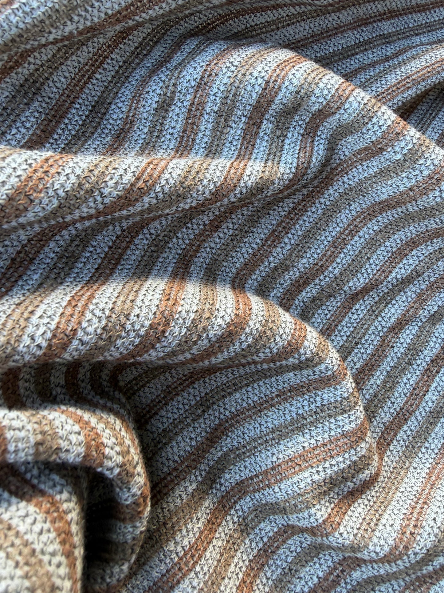 BURNS 006 brown/khaky striped cotton jersey
