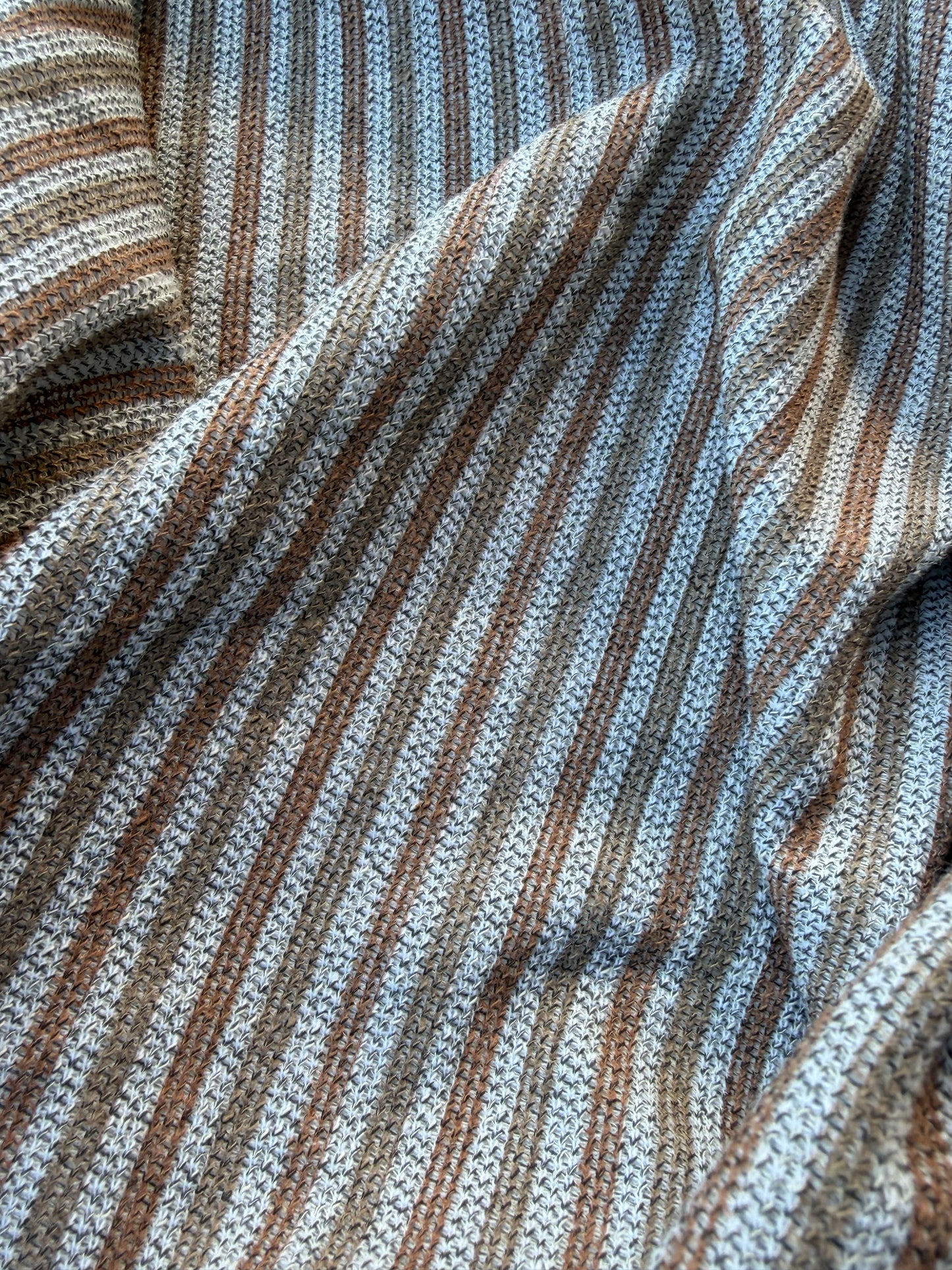 BURNS 006 brown/khaky striped cotton jersey