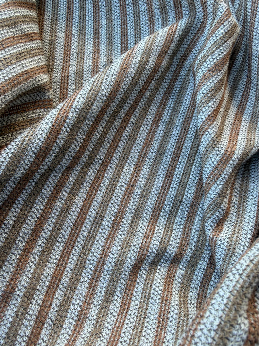 PC BURNS 006 brown/khaky striped cotton jersey