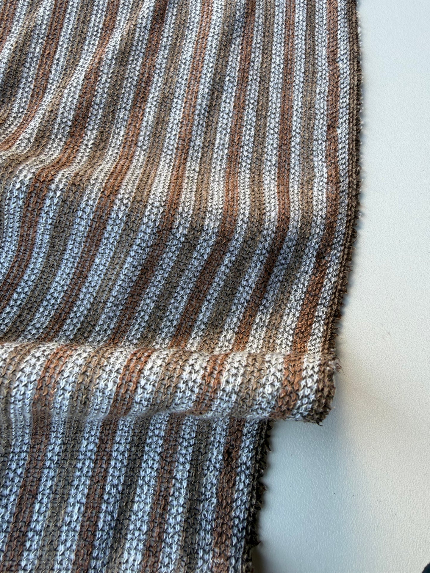 BURNS 006 brown/khaky striped cotton jersey