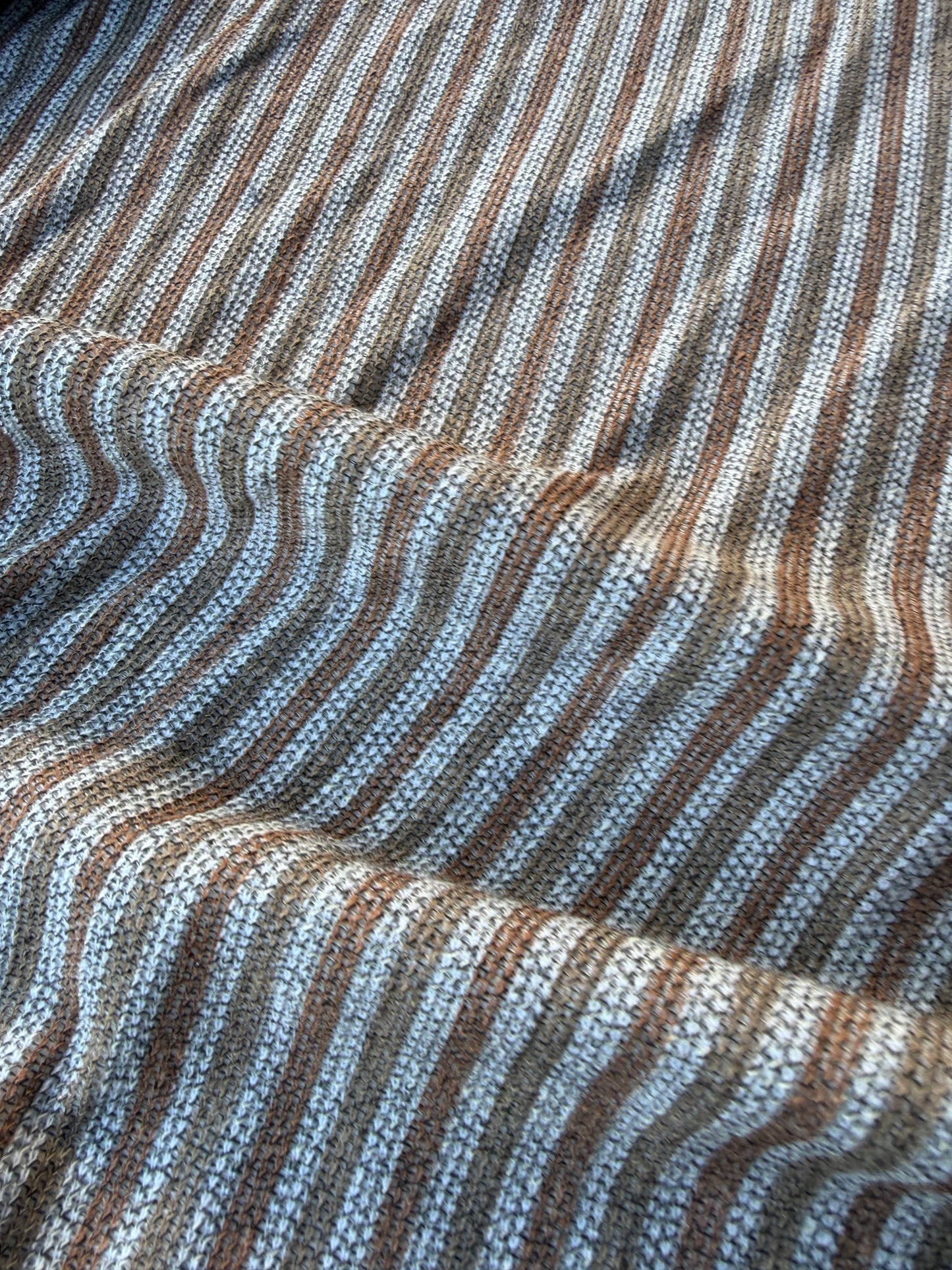 BURNS 006 brown/khaky striped cotton jersey