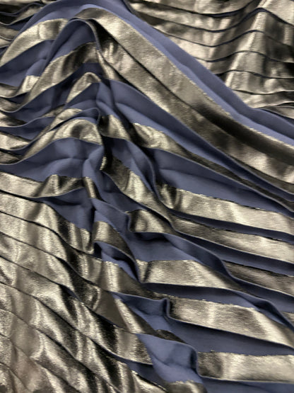 TASHA 029 black/navy pleated fake leather