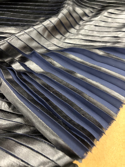 TASHA 029 black/navy pleated fake leather