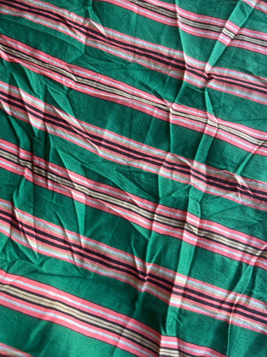 KAREN 018 woven cotton stripes crushed