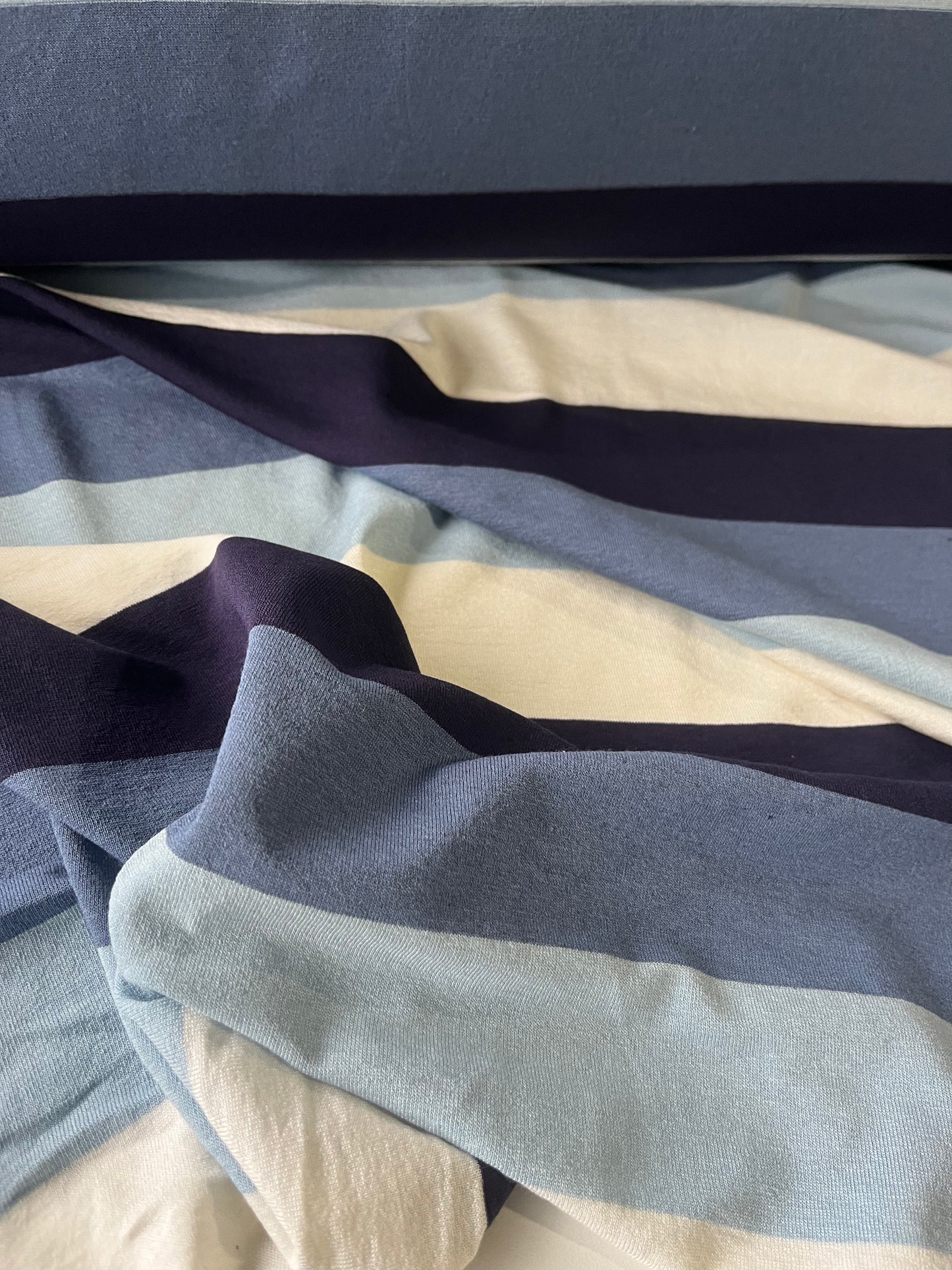 BLUE ZONE 019 viscose jersey stripes