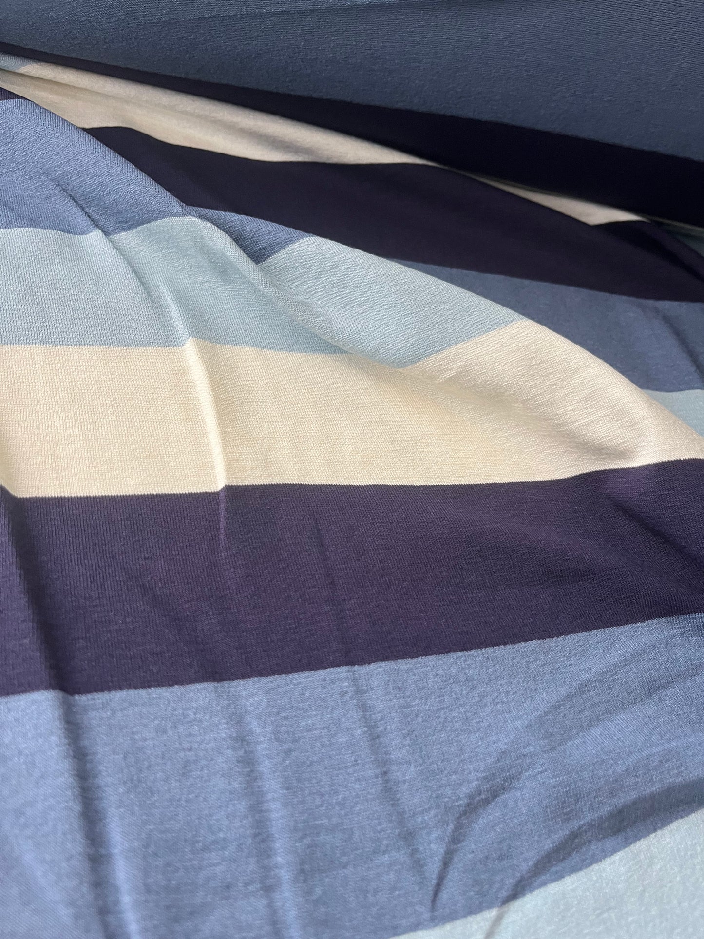 BLUE ZONE 019 viscose jersey stripes