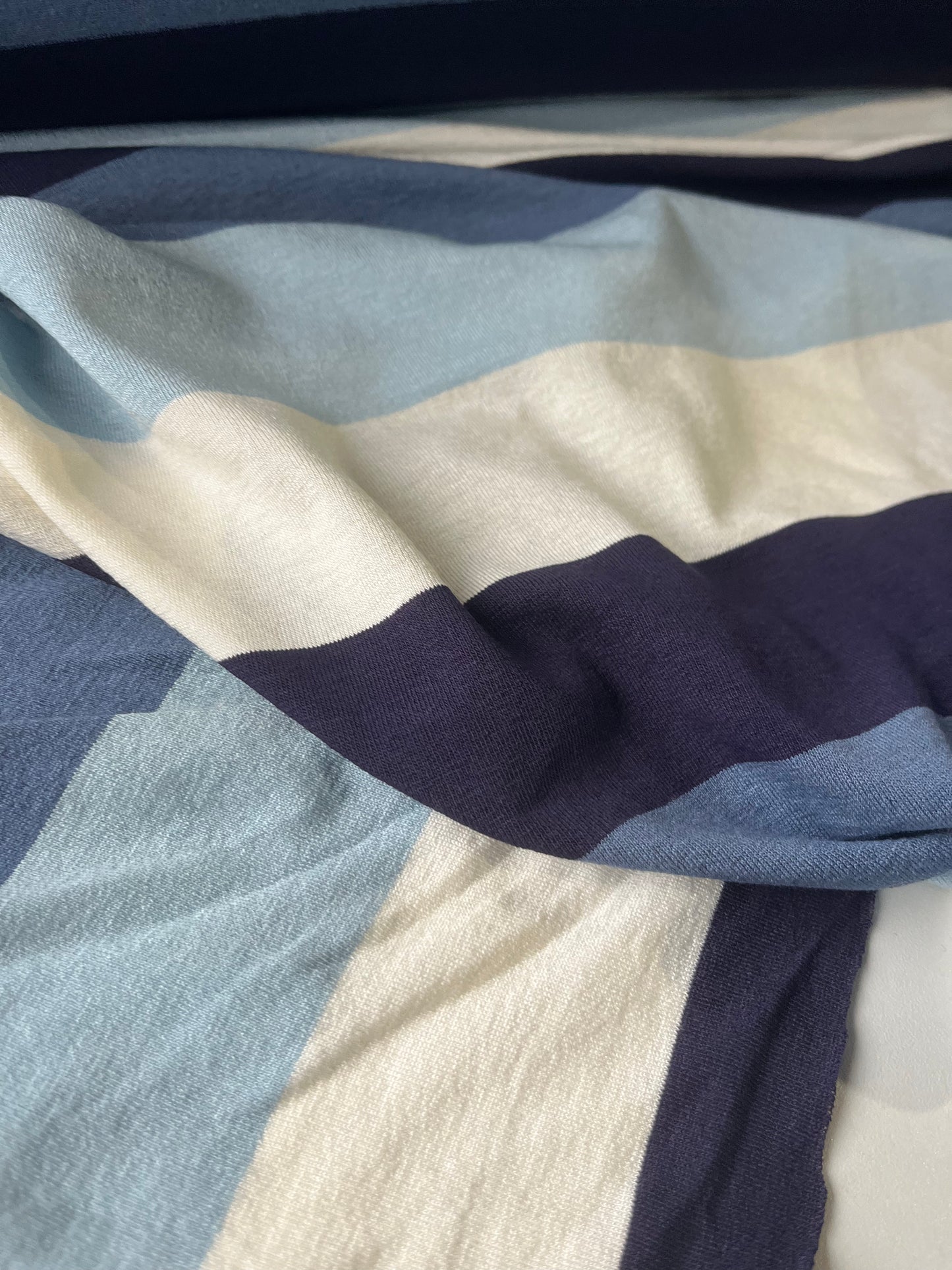 BLUE ZONE 019 viscose jersey stripes